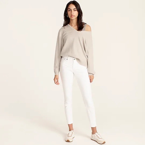J. Crew Pants - jcrew 8" toothpick jean in white (size 28)